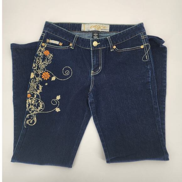 Y2K Enyce Dark Wash Embroidered Denim Jeans Women’s Size 11 - Picture 12 of 14